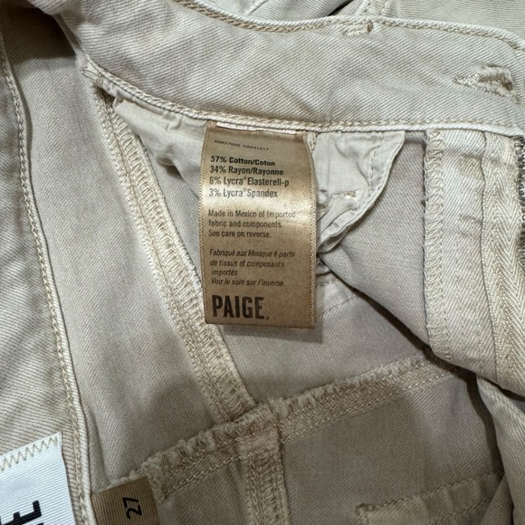 PAIGE Jolie High Rise Slim Ankle Pants Women’s Size 27 Vintage Warm Sand - Picture 9 of 9